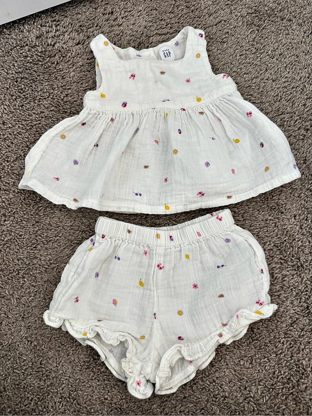 baby GAP Floral Baby Dress & Bloomers